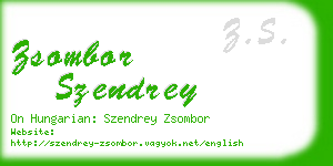 zsombor szendrey business card